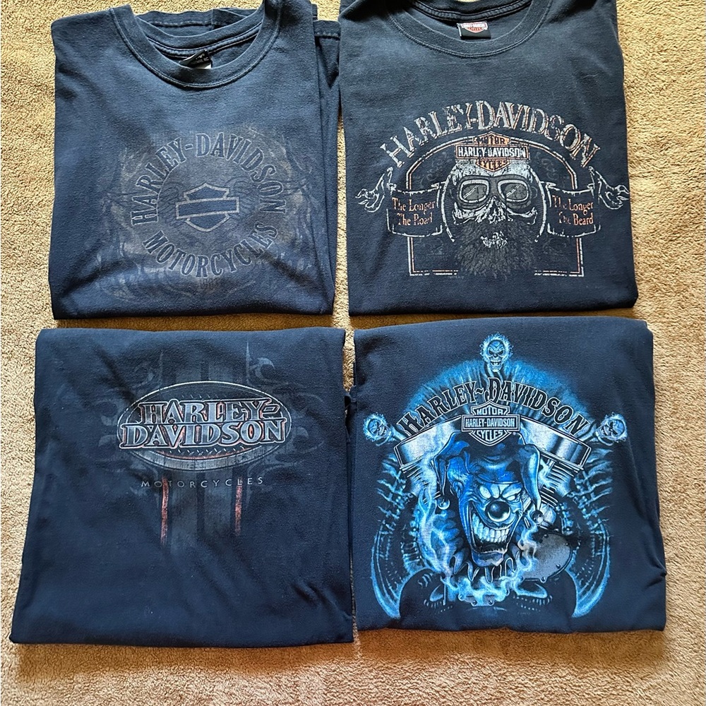 Harley-Davidson Men's Black Graphic T-Shirts